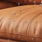 Orange Loose Back Pillow Top Arm Latex Fill Sofa Image - 12