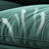 Orange Loose Back Pillow Top Arm Latex Fill Sofa Image - 13