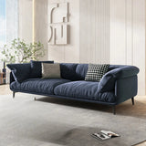 Orange Loose Back Pillow Top Arm Latex Fill Sofa Image - 14