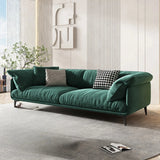 Orange Loose Back Pillow Top Arm Latex Fill Sofa Image - 18