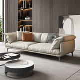 Orange Loose Back Pillow Top Arm Latex Fill Sofa Image - 3