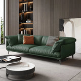 Orange Loose Back Pillow Top Arm Latex Fill Sofa Image - 4