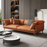 Orange Loose Back Pillow Top Arm Latex Fill Sofa Image - 5