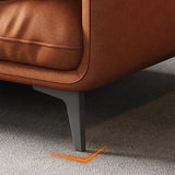 Orange Loose Back Pillow Top Arm Latex Fill Sofa Image - 8
