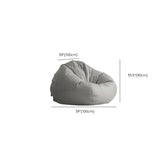 Orange Medium Solid Color Bean Bag Chair with Storage Image - 10