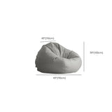 Orange Medium Solid Color Bean Bag Chair with Storage Image - 11
