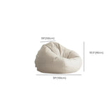 Orange Medium Solid Color Bean Bag Chair with Storage Image - 12