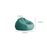 Orange Medium Solid Color Bean Bag Chair with Storage Image - 17