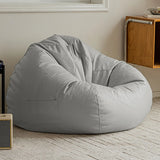 Orange Medium Solid Color Bean Bag Chair with Storage Image - 5