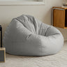 Orange Medium Solid Color Bean Bag Chair with Storage Image - 5