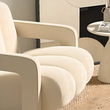 Orange Reclining Frosted Velvet Fixed Back Lounge Chair Image - 11