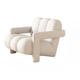 Orange Reclining Frosted Velvet Fixed Back Lounge Chair Image - 13