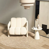 Orange Reclining Frosted Velvet Fixed Back Lounge Chair Image - 2