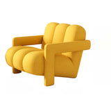 Orange Reclining Frosted Velvet Fixed Back Lounge Chair Image - 8
