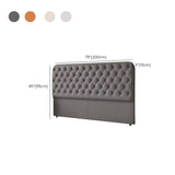 Orange Rectangular Tufted Upholstered Headboard Image - 15