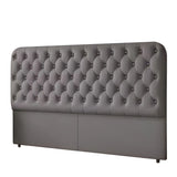 Orange Rectangular Tufted Upholstered Headboard Image - 9