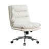 Orange Rotatable Ergonomic Faux Leather Office Chair Image - 5