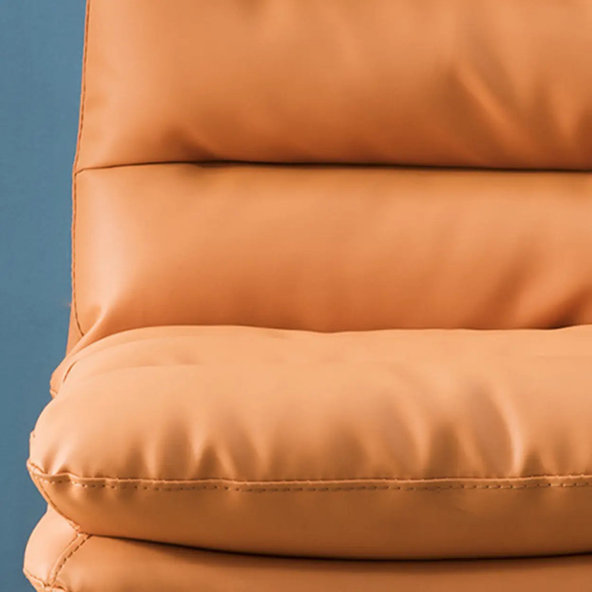 Orange Rotatable Ergonomic Faux Leather Office Chair Image - 11