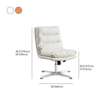 Orange Rotatable Ergonomic Faux Leather Office Chair Image - 13