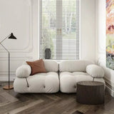 Orange Scratch Resistant Flannel Sewn Pillow Back Sofa Image - 14