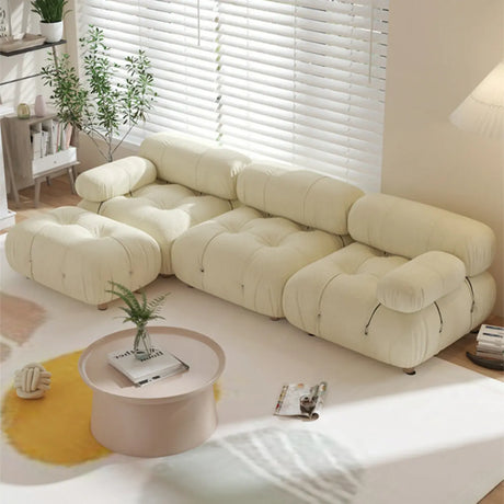 Orange Scratch Resistant Flannel Sewn Pillow Back Sofa Image - 2