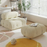 Orange Scratch Resistant Flannel Sewn Pillow Back Sofa Image - 4