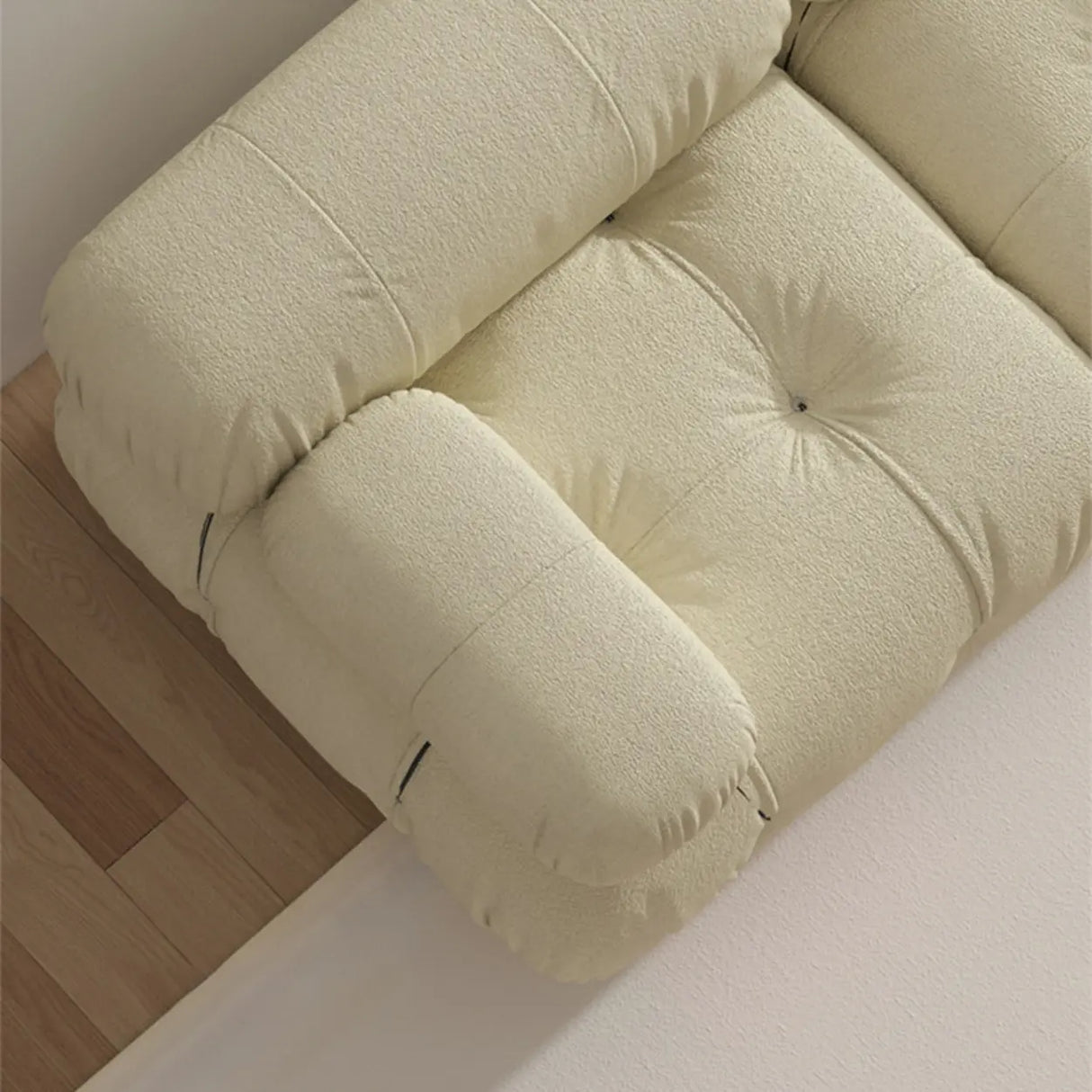 Orange Scratch Resistant Flannel Sewn Pillow Back Sofa Image - 6