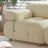 Orange Scratch Resistant Flannel Sewn Pillow Back Sofa Image - 7