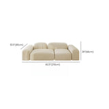 Orange Sherpa Fabric Double Arms Tight Back Loveseat Image - 15