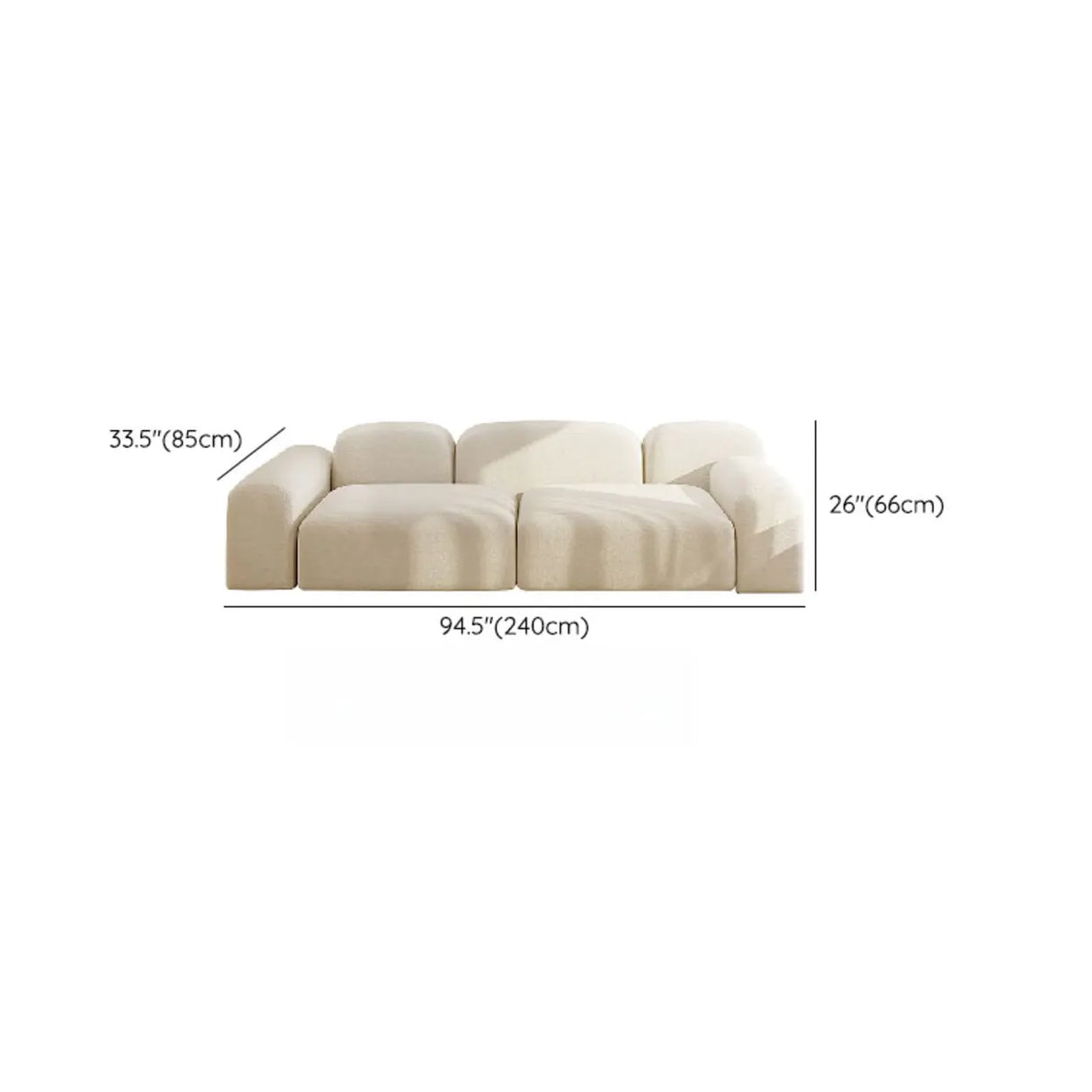 Orange Sherpa Fabric Double Arms Tight Back Loveseat Image - 16