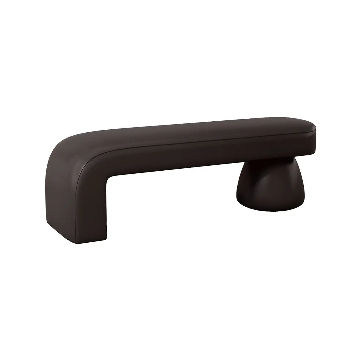 Orange Sherpa Upholstered Short Height Bedroom Bench Image - 7