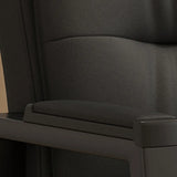Orange Steel Frame High-Back Leather Executive Office Chair Image - 12