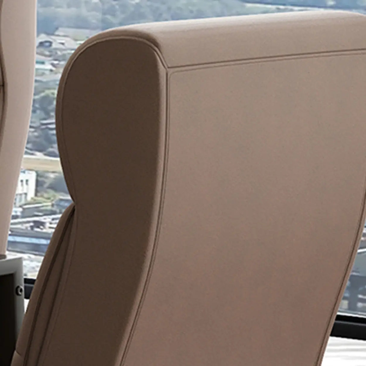 Orange Steel Frame High-Back Leather Executive Office Chair Image - 18