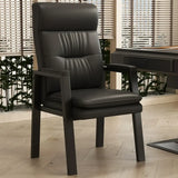 Orange Steel Frame High-Back Leather Executive Office Chair Image - 2