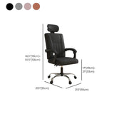 Orange Swivel Recliner Adjustable Ergonomic Office Chair #size