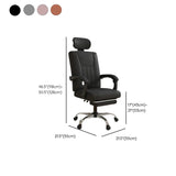 Orange Swivel Recliner Adjustable Ergonomic Office Chair Image - 20