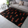 Orange Tiger Printed Rectangular Polyester Area Rug Image - 2