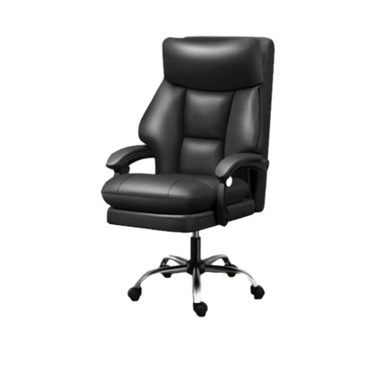 Orange Tilt Mechanism Ergonomic Faux Leather Office Chair Image - 10