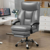 Orange Tilt Mechanism Ergonomic Faux Leather Office Chair Image - 11