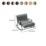 Orange Upholstered Metal Leg Rocking Chair with Pocket #size