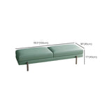 Orange Upholstered Short Bedroom Bench with Legs #size