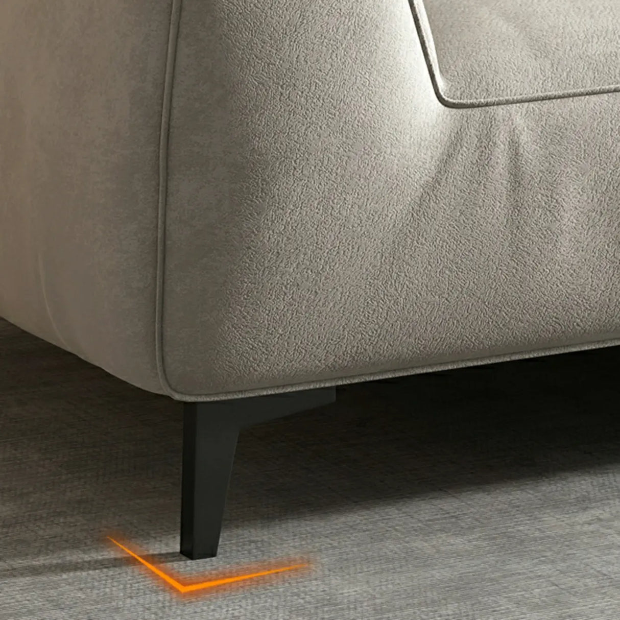 Orange Water Resistant Abrasive Cloth Tight Back Sofa Image - 14