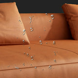 Orange Water Resistant Abrasive Cloth Tight Back Sofa Image - 6