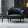 Orange Water Resistant Camel Back Accent Chair with Arm Image - 6