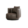 Orange Waterproof Faux Leather Single Sofa with Pillow Image - 3