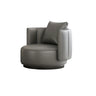 Orange Waterproof Faux Leather Single Sofa with Pillow Image - 5