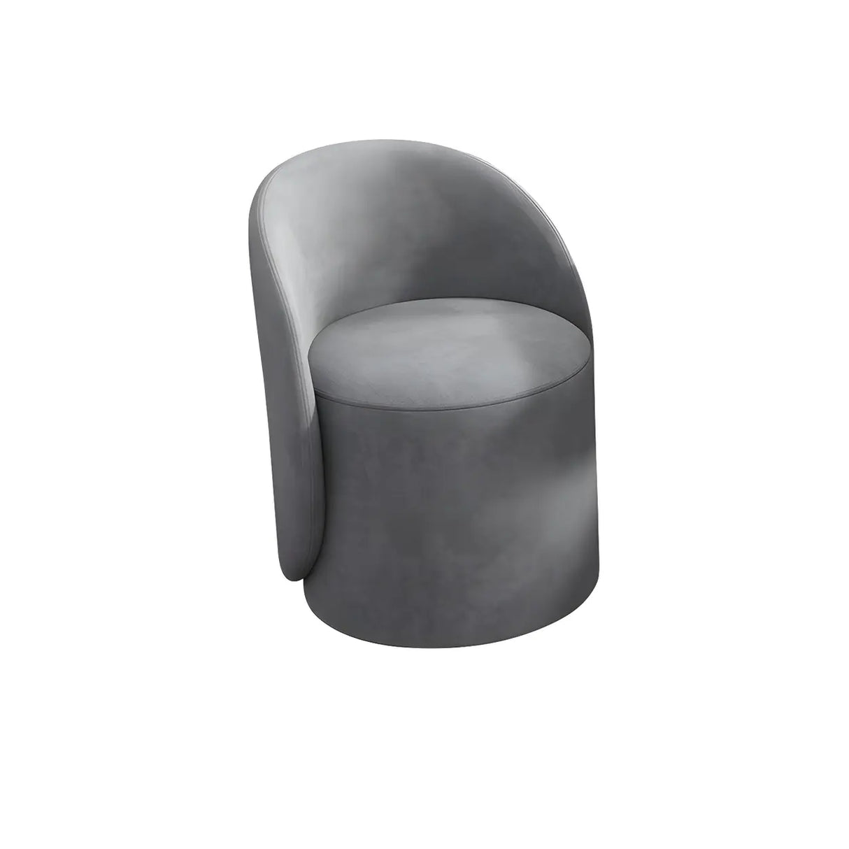 Orange-White Recessed Arm Low-Back Barrel Vanity Stool Image - 10