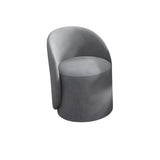 Orange-White Recessed Arm Low-Back Barrel Vanity Stool Image - 10