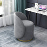 Orange-White Recessed Arm Low-Back Barrel Vanity Stool Image - 2