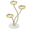 Orbicular 3-Tier Stone Floor Pedestal Plant Stand Gold Image - 5